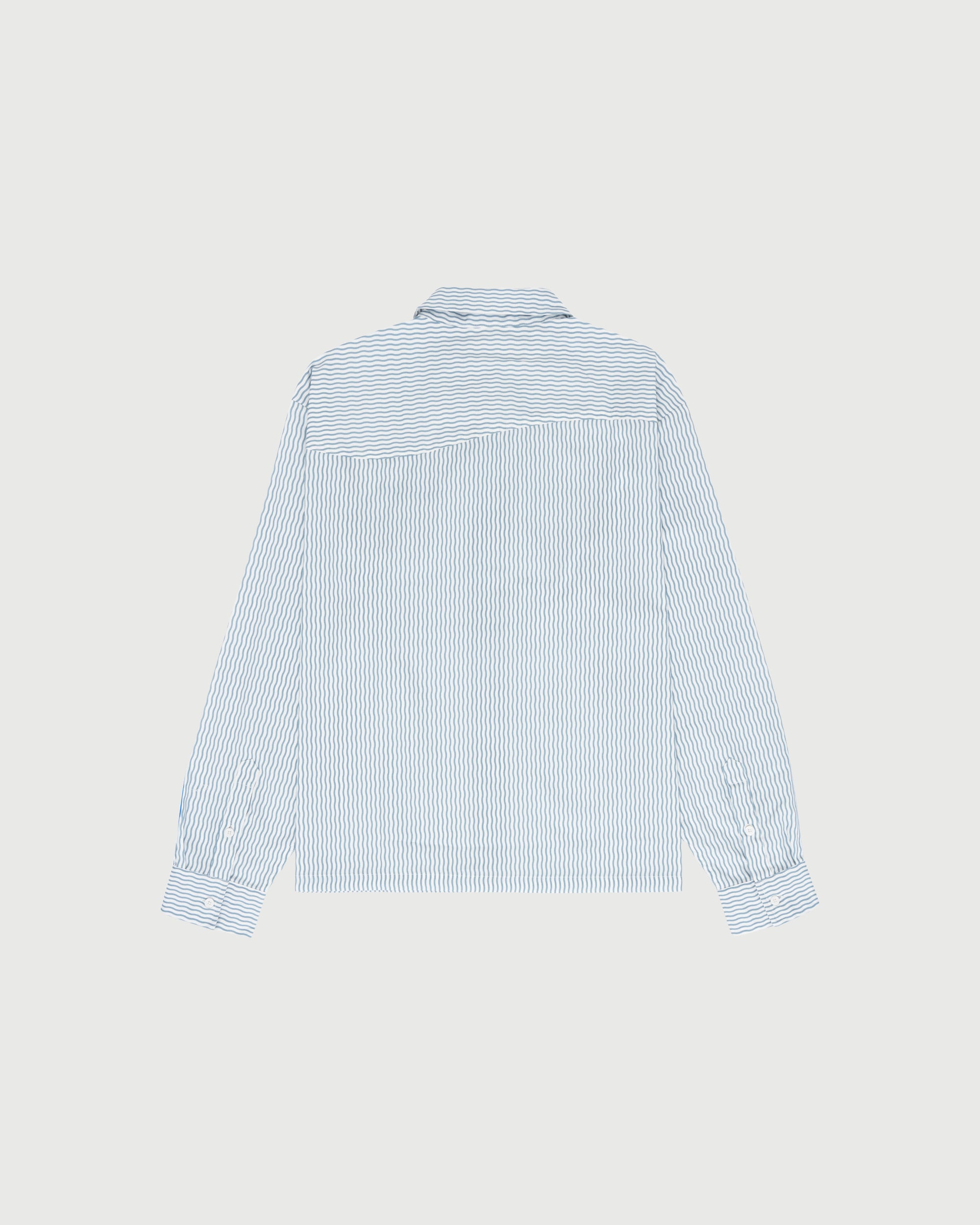Wordmark Poplin Button Up - Baby Blue