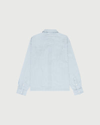 Wordmark Poplin Button Up - Baby Blue