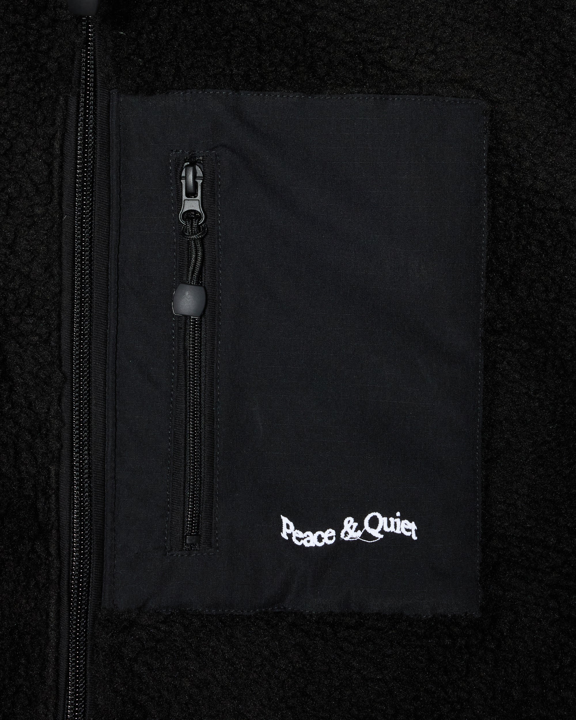 Wordmark Sherpa Vest - Black