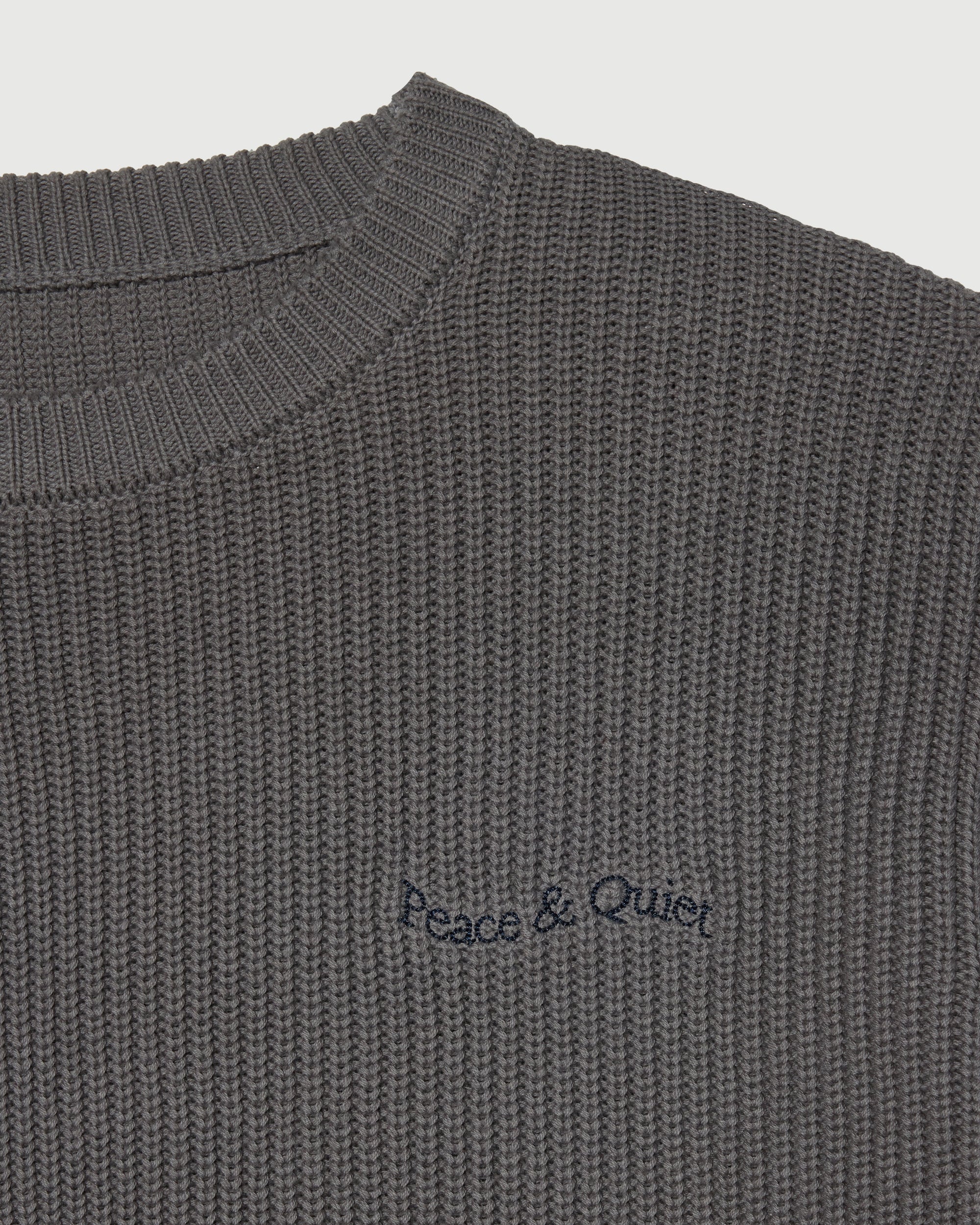 Wordmark Knit Sweater - Navy