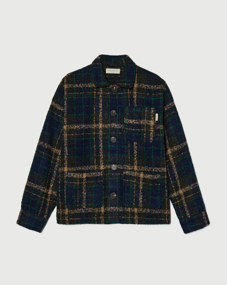 Chore Tweed Coat - Navy