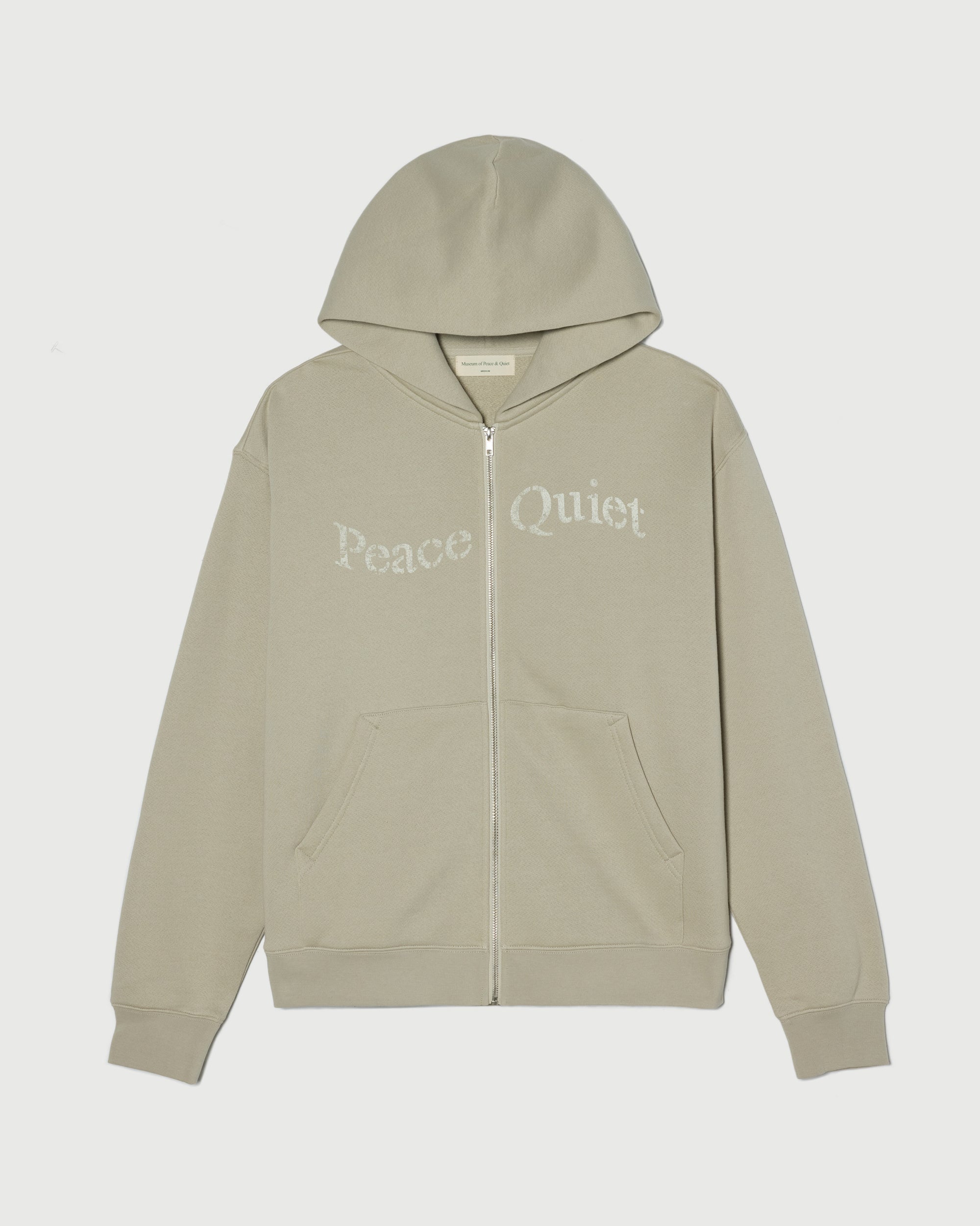 Stencil Zip Up Hoodie - Taupe