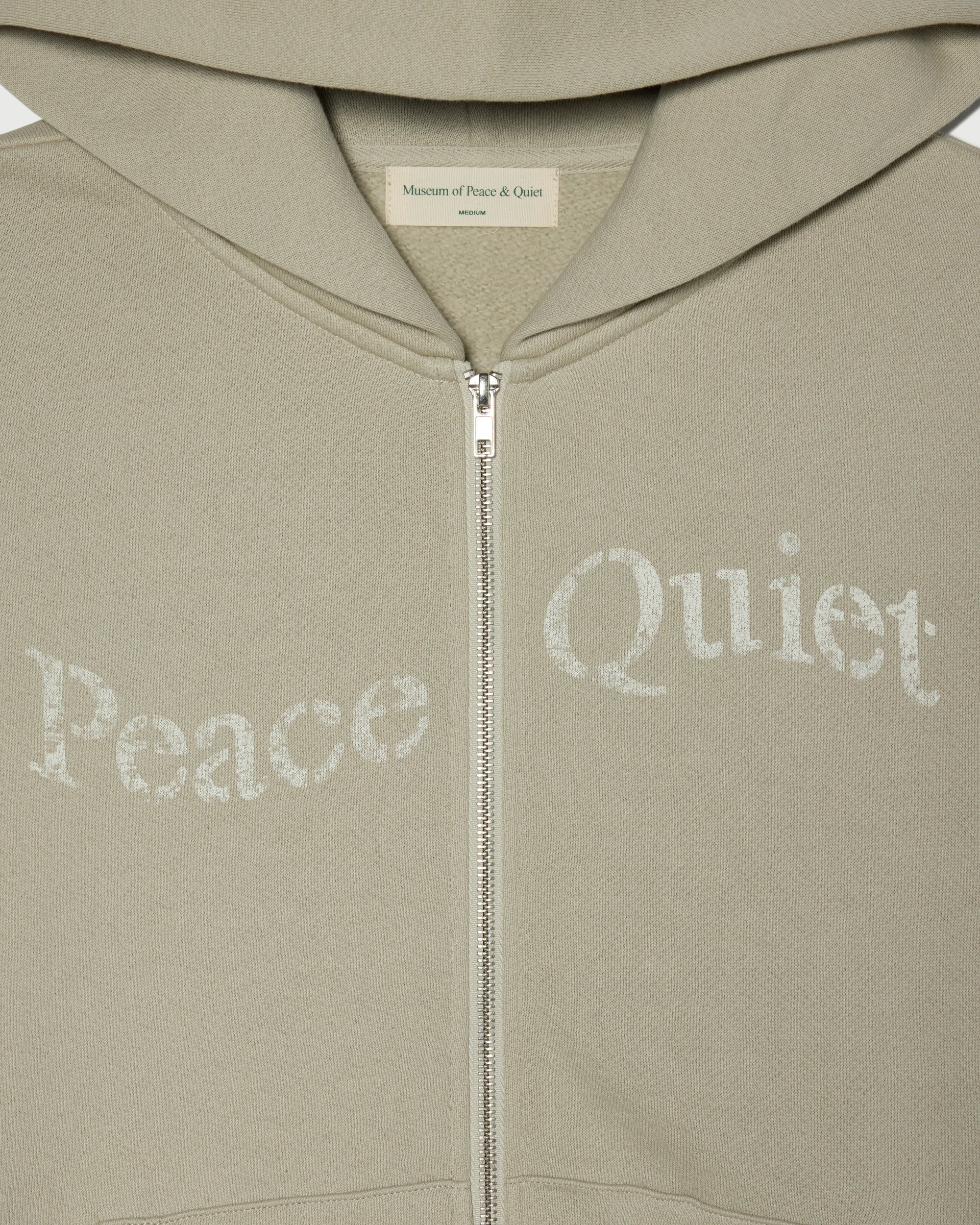 Stencil Zip Up Hoodie - Taupe
