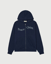 Stencil Zip Up Hoodie - Navy