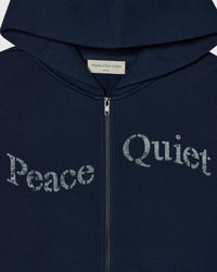 Stencil Zip Up Hoodie - Navy