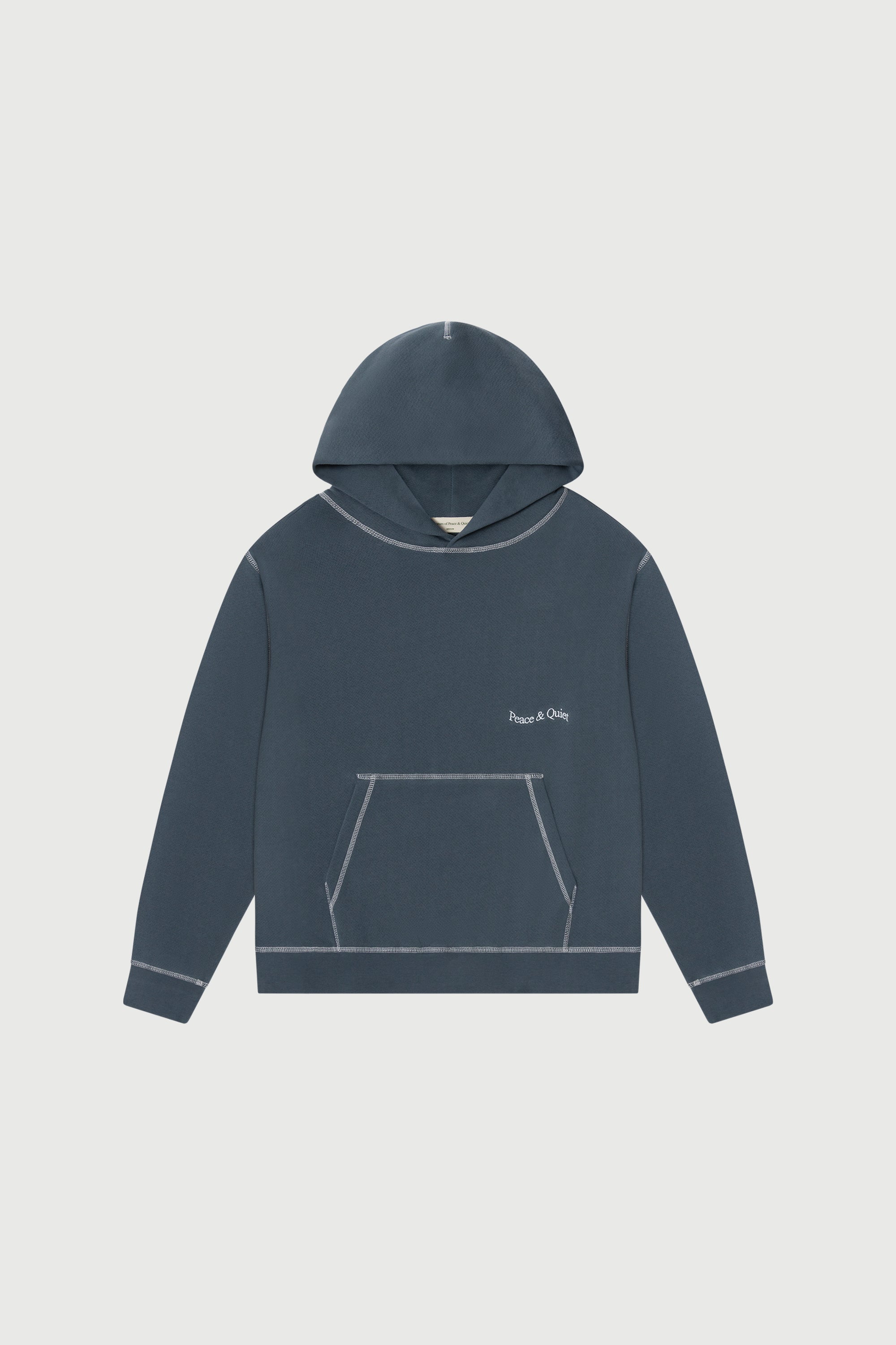 Wordmark Reverse Stitched Hoodie - Slate