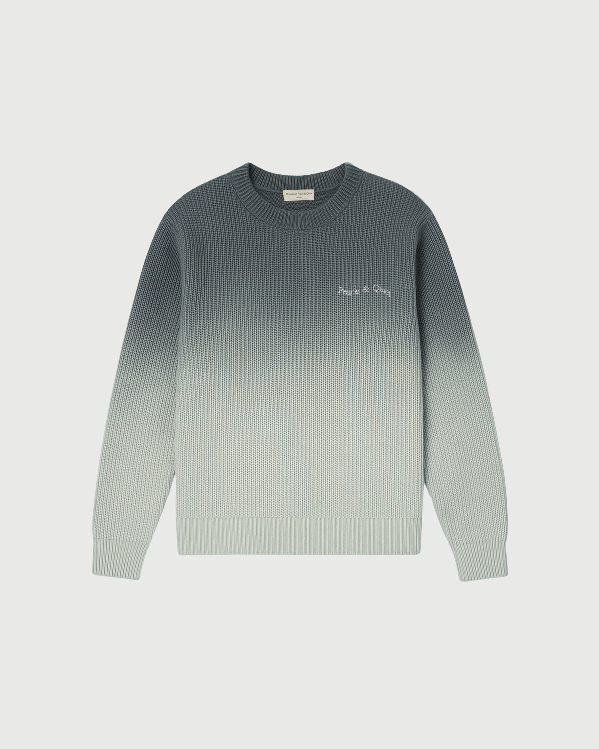 Wordmark Gradient Knit Sweater Slate