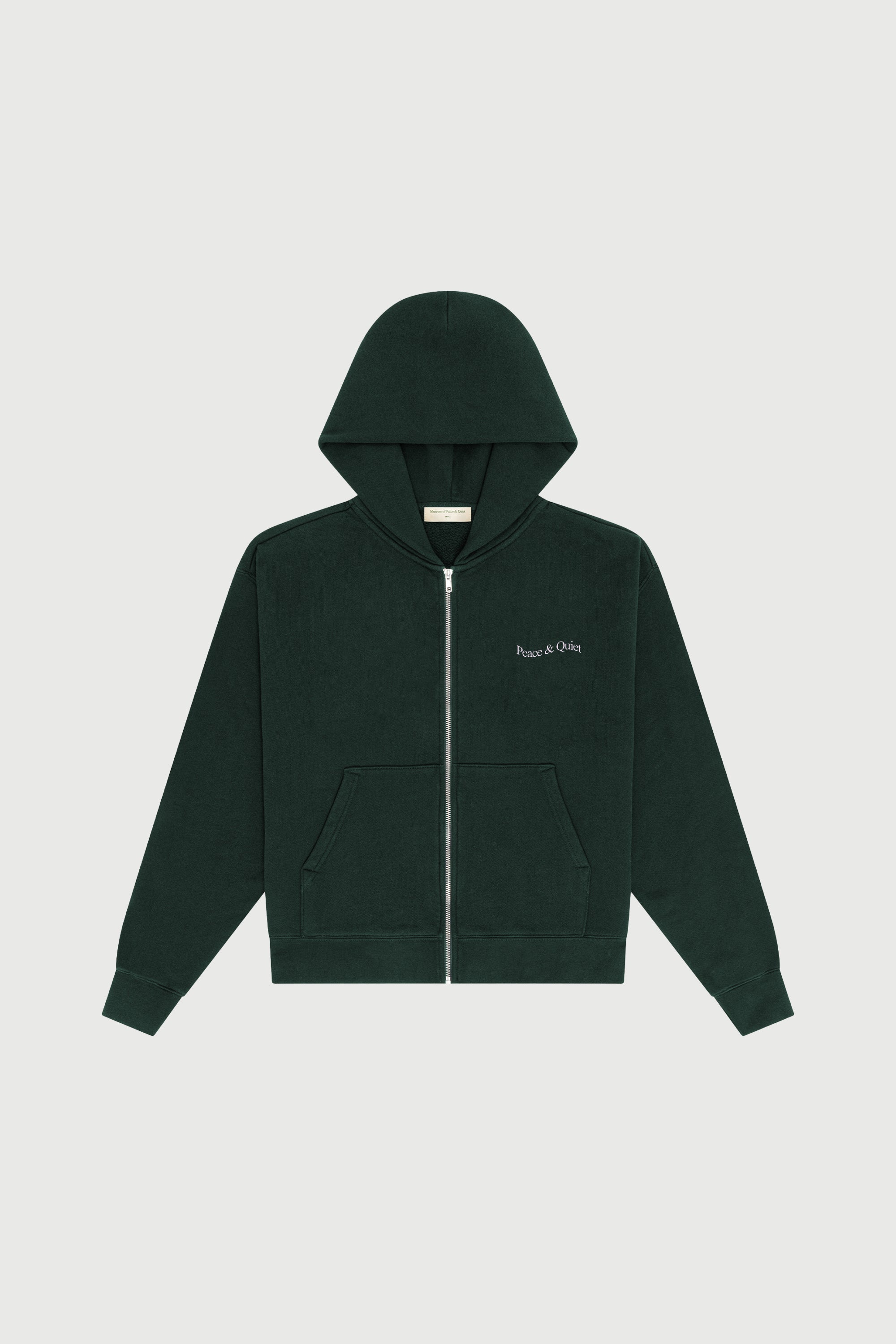 Wordmark Zip Up Hoodie - Forest