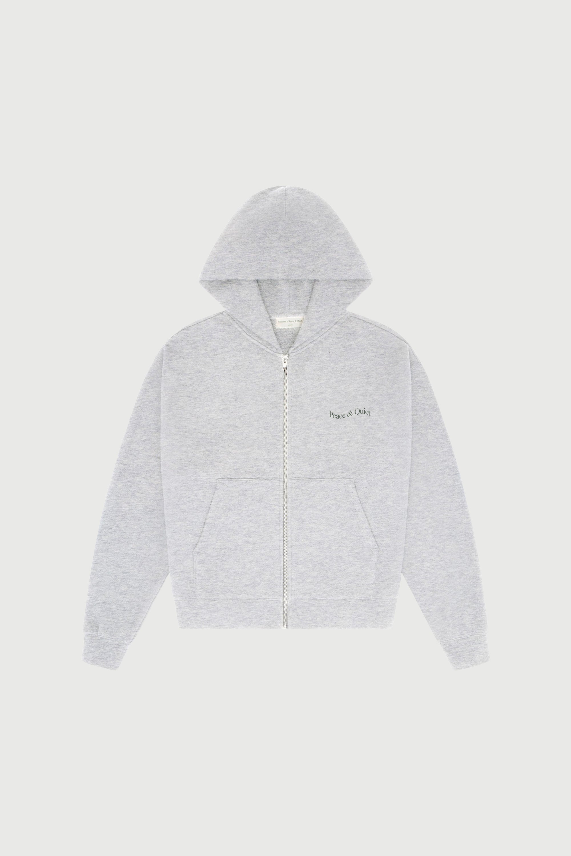 Wordmark Zip Up Hoodie - Heather