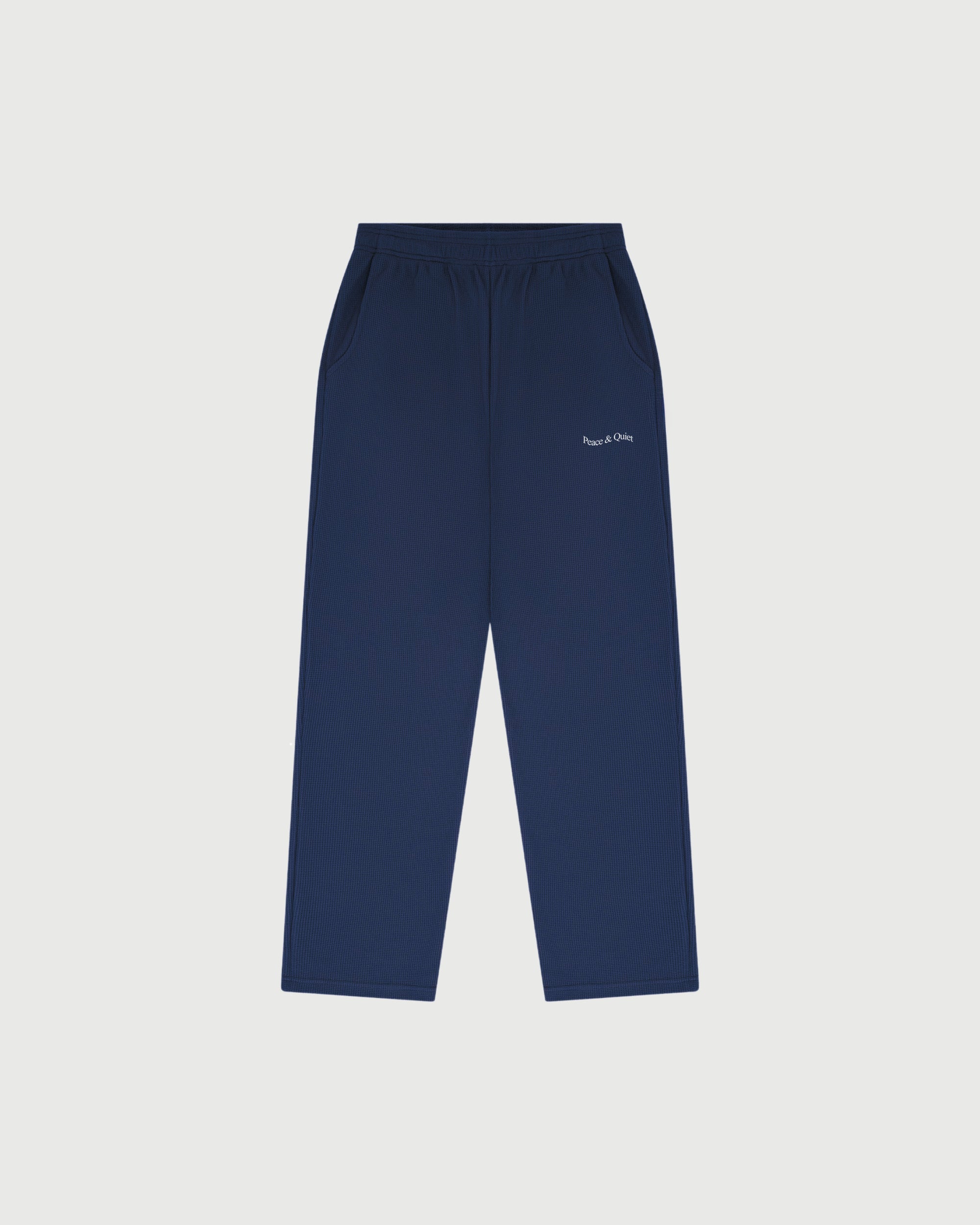 Wordmark Waffle Pants - Navy