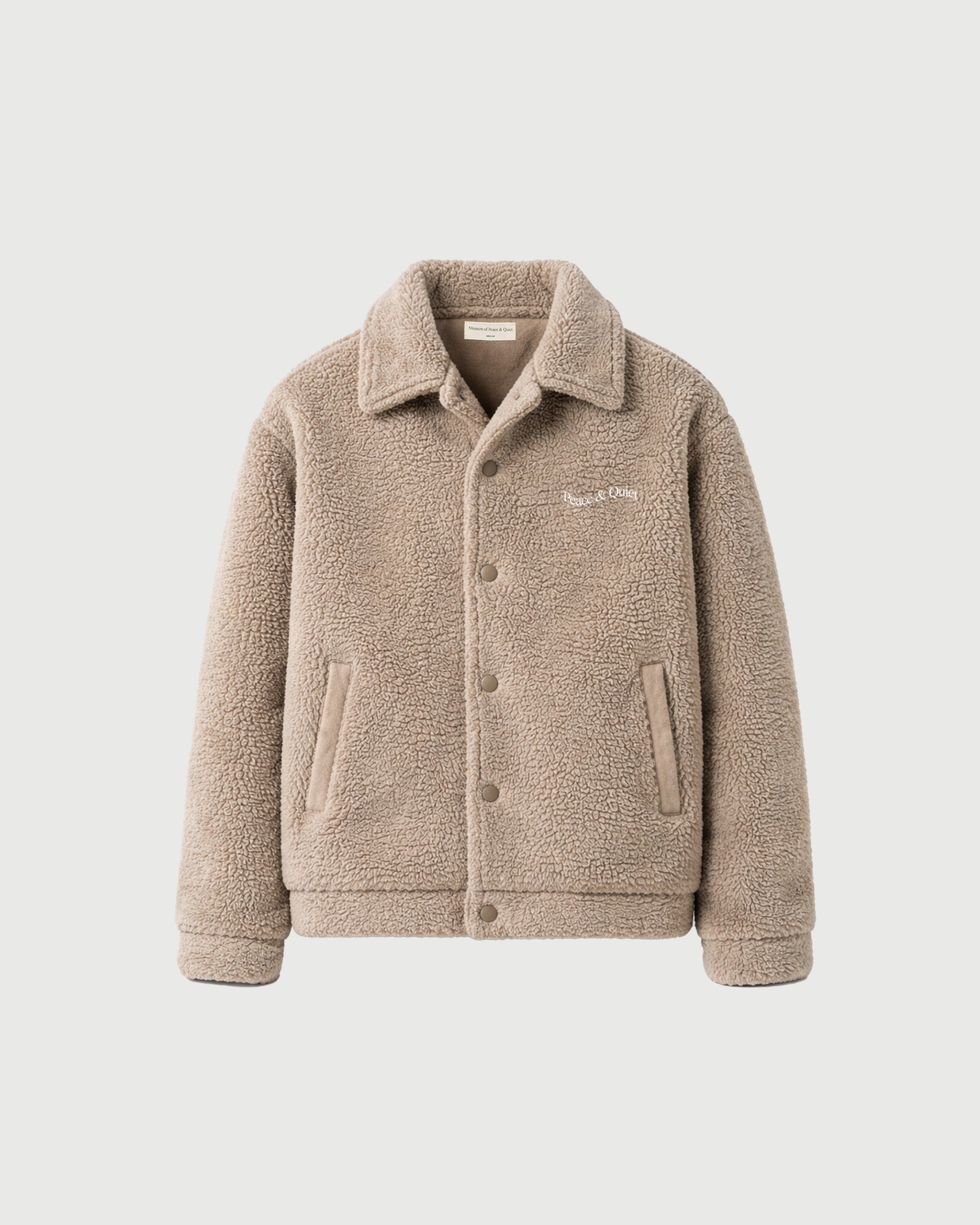 Wordmark Sherpa Work Jacket - Taupe