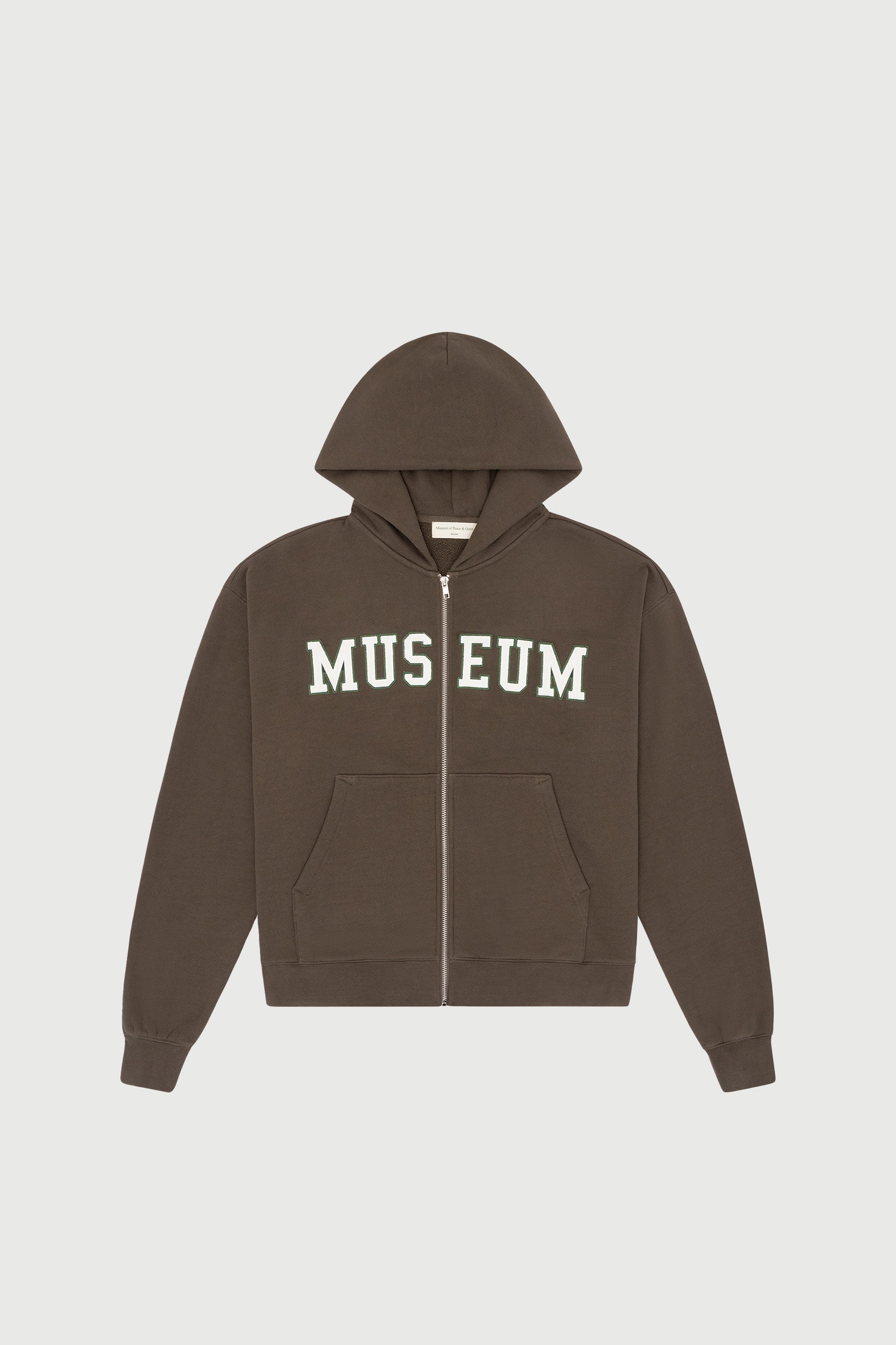 Museum Zip Up Hoodie - Coffee
