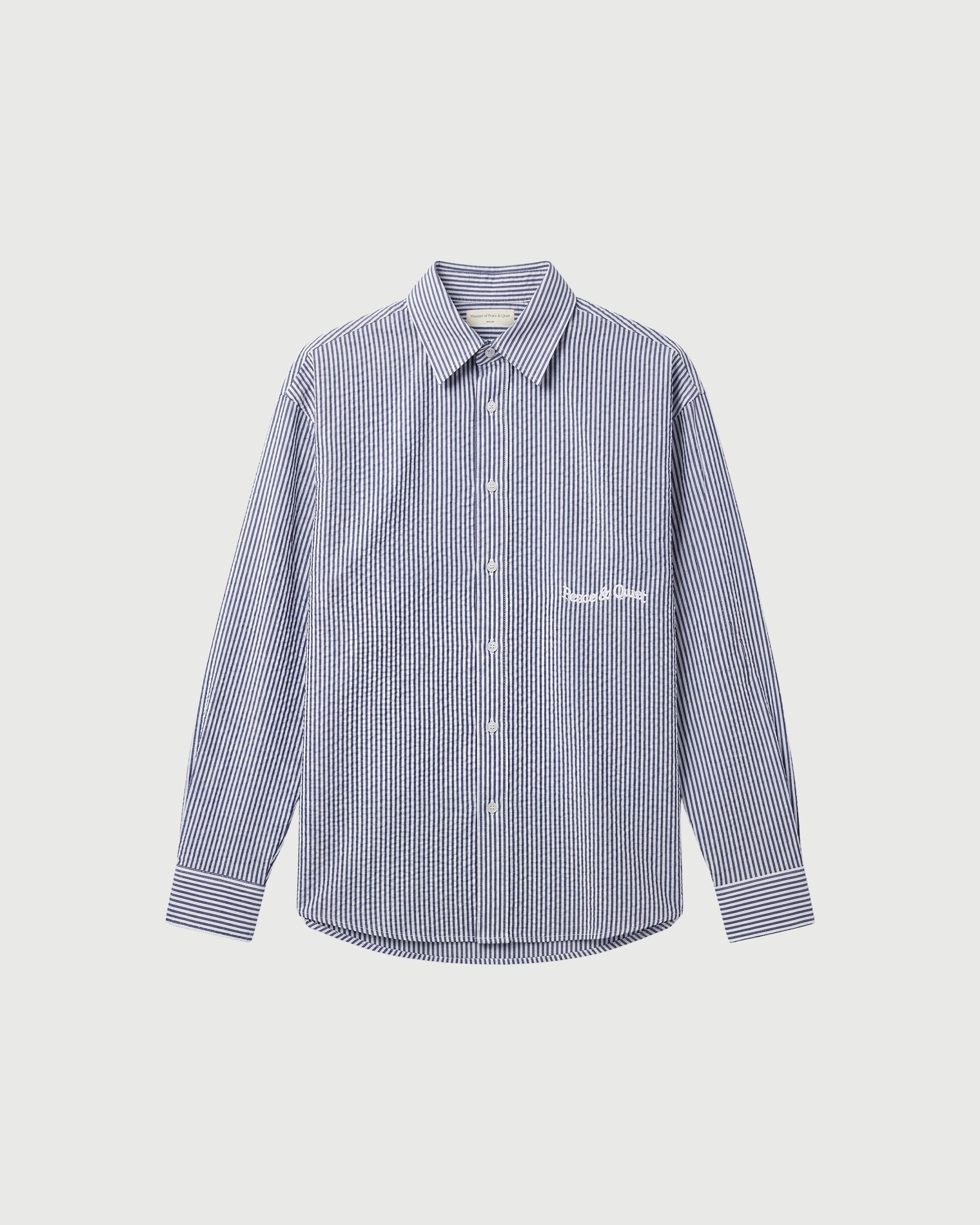 Wordmark Button Up - Navy
