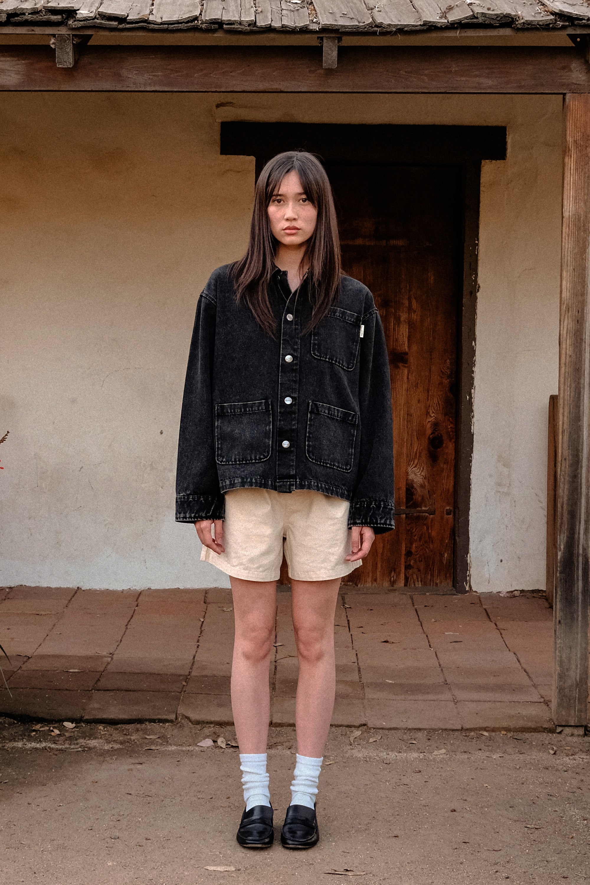 Wordmark Chore Coat - Black Wash