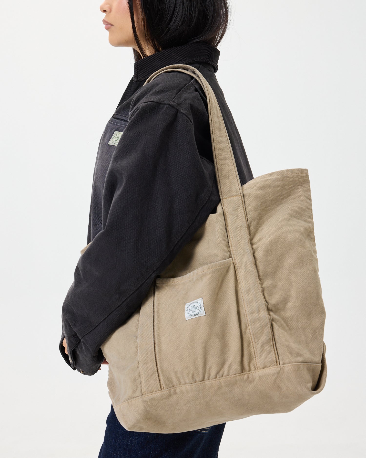 Utility Canvas Boat Tote - Tan