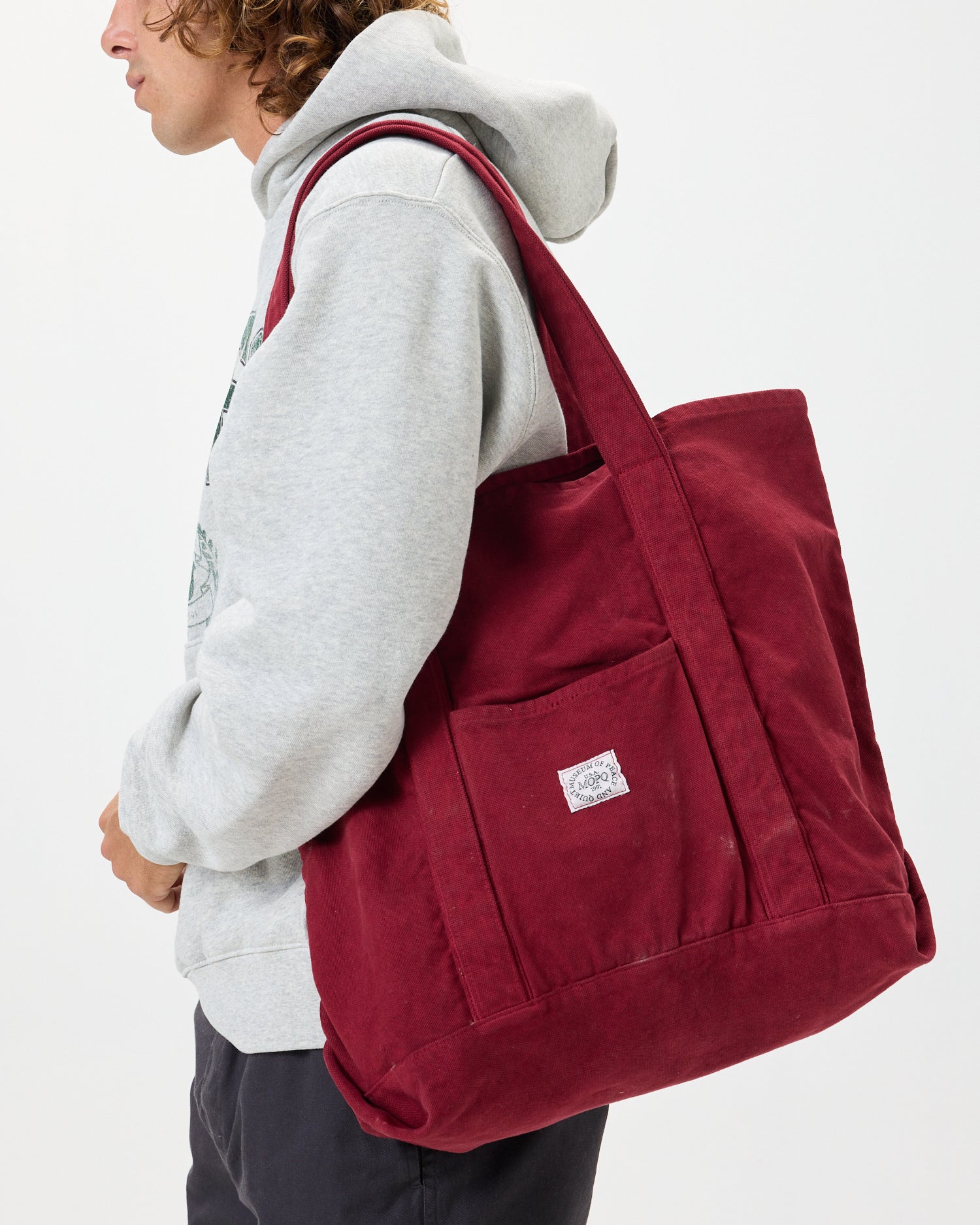 Utility Canvas Boat Tote - Burgandy