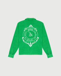 PQ Seal Terry Cloth Button Up - Kelly