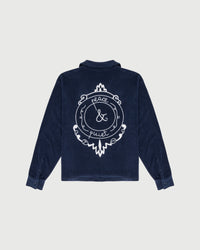 PQ Seal Terry Cloth Button Up - Navy