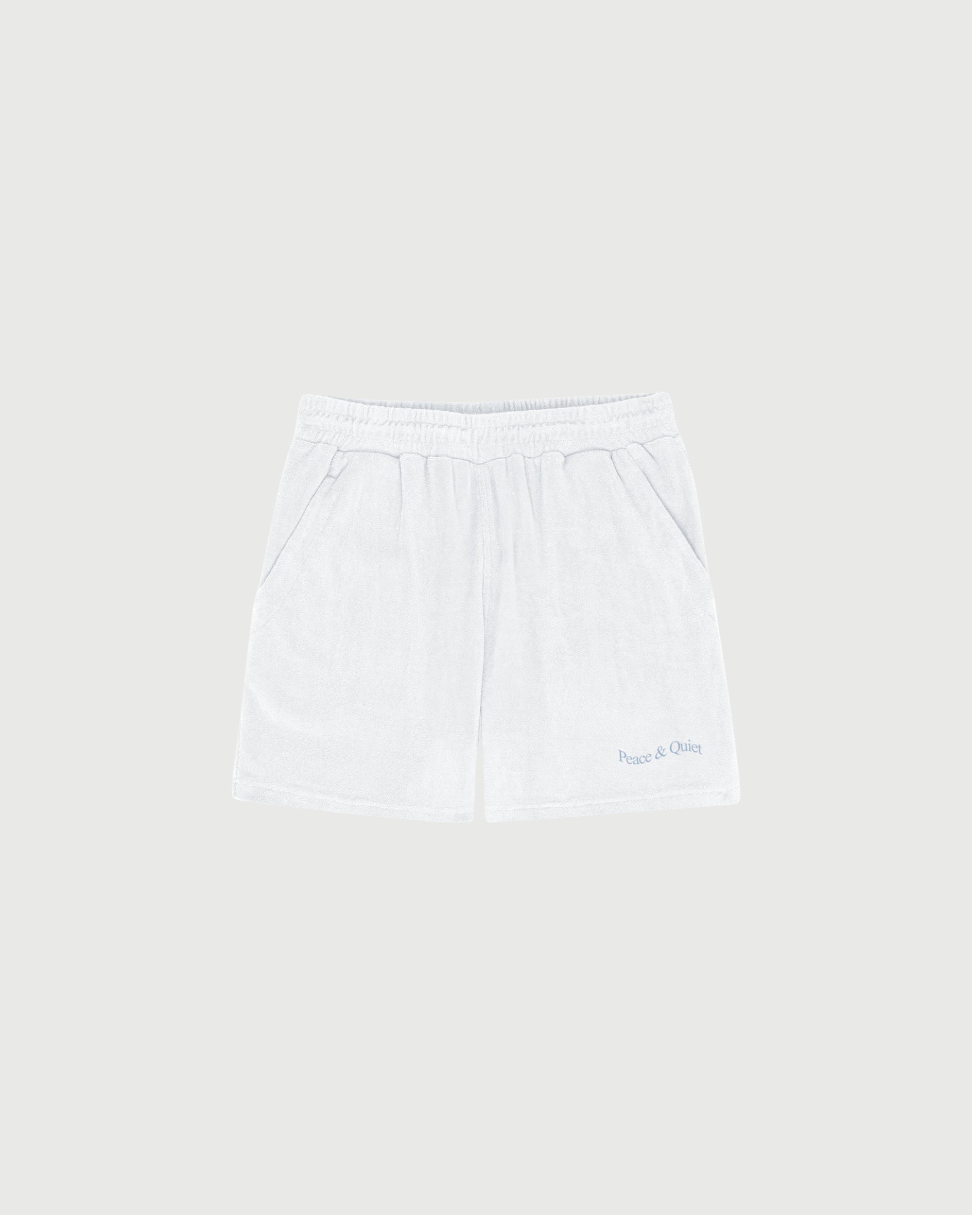 Wordmark Terry Cloth Shorts - White