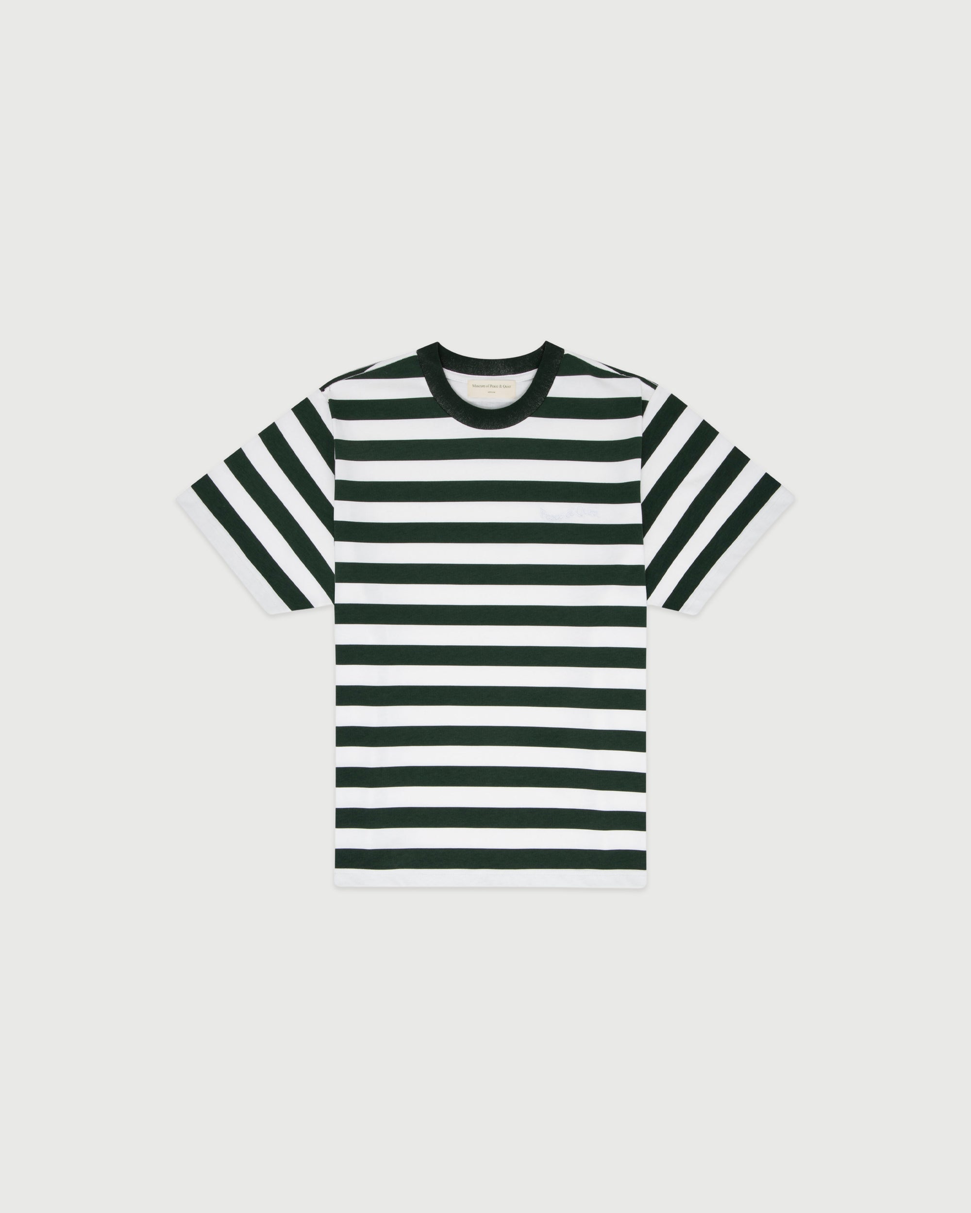 Wordmark Striped Tee - Forest